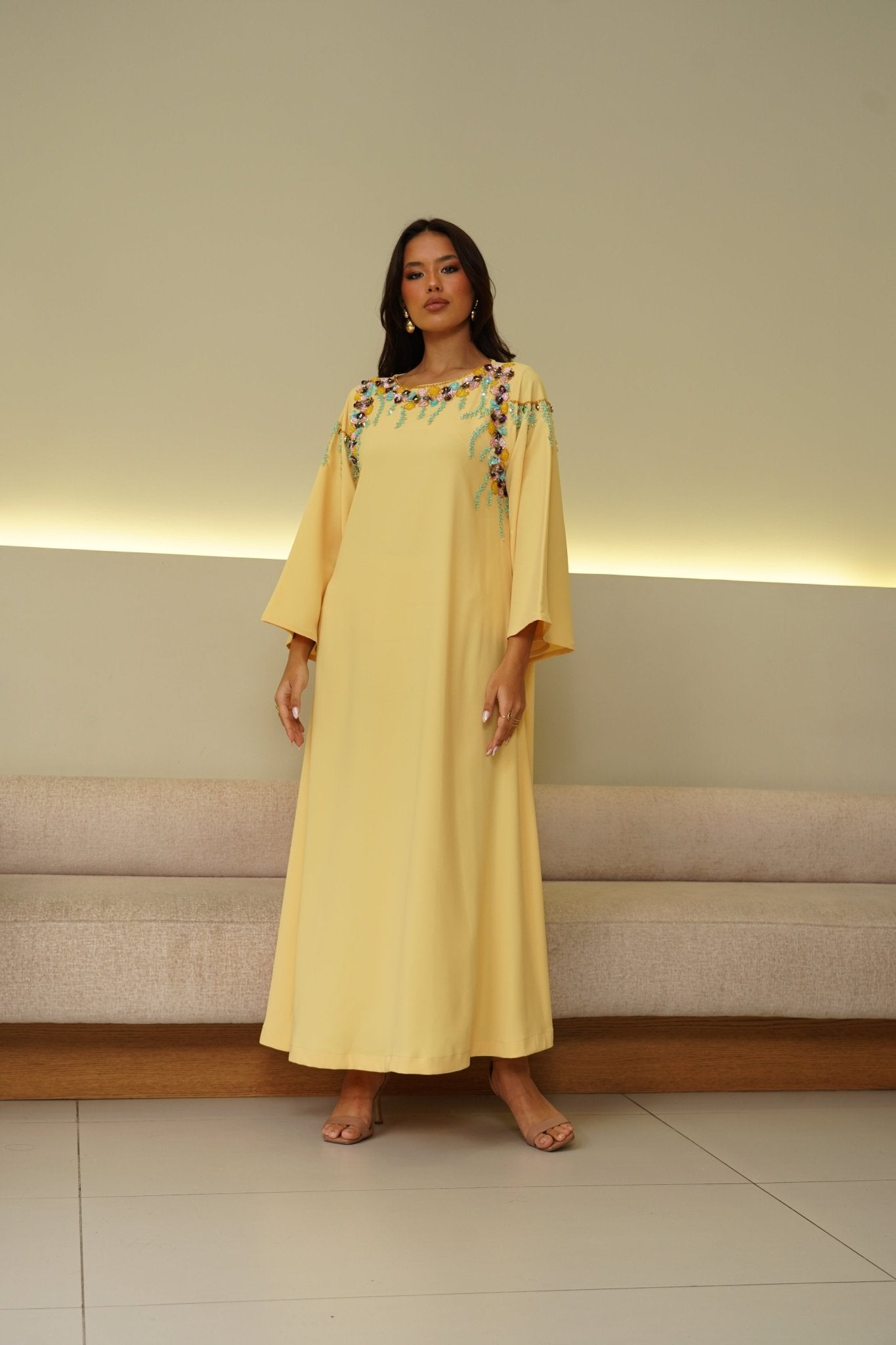 Yellow embroidery - | حصه لاين